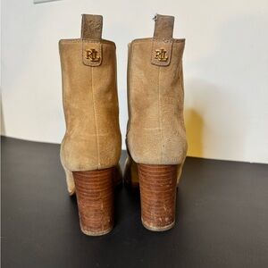 Ralph Lauren Brown Suede Heeled Boots
